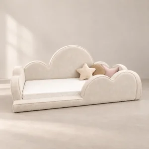 Kinderbett Nuvi – Wolkenbett mit gepolsterter Lehne